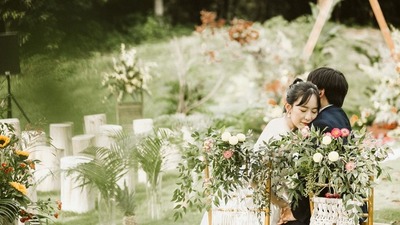 波西米亚风草坪婚礼