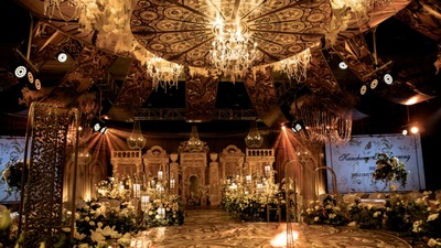 华丽的欧式婚礼，奢华复古的金色设计