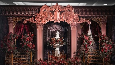 红金色的复古巴洛克婚礼，穿越回文艺复兴的惊喜