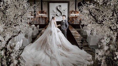 极简风黑白色系婚礼
