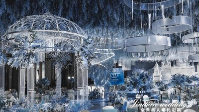 简约又不失灵动的雾霾蓝色系婚礼