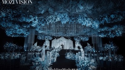 星光与花艺交织的“银河漫步”主题婚礼