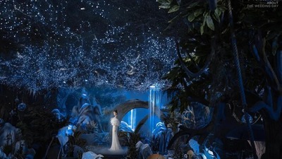 充满了梦幻森林气息的奇幻风秘境婚礼