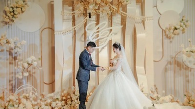 自然柔美且温馨浪漫的香槟色系婚礼