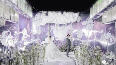 紫色+白色系鸢尾花主题婚礼