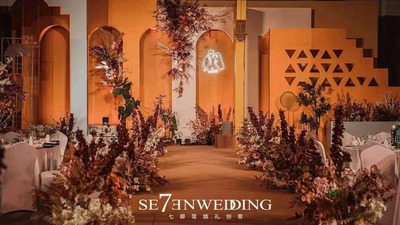 温柔又热烈的橙色系婚礼