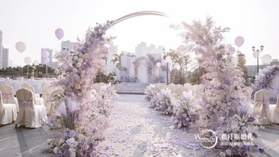 以莫奈花园为设计灵感梦幻而唯美的户外婚礼
