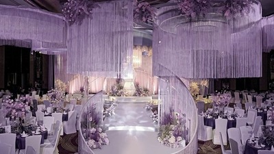 神秘且浪漫的紫色系婚礼