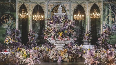 让人仿佛置身于古堡花园秘境之中的浪漫婚礼