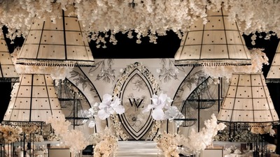 彰显出优雅感与梦幻氛围的法式CHANEL风婚礼