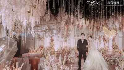 梦幻温柔且清灵通透的粉色系童话婚礼