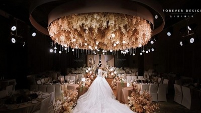 有着浓郁氛围感的焦糖色系婚礼